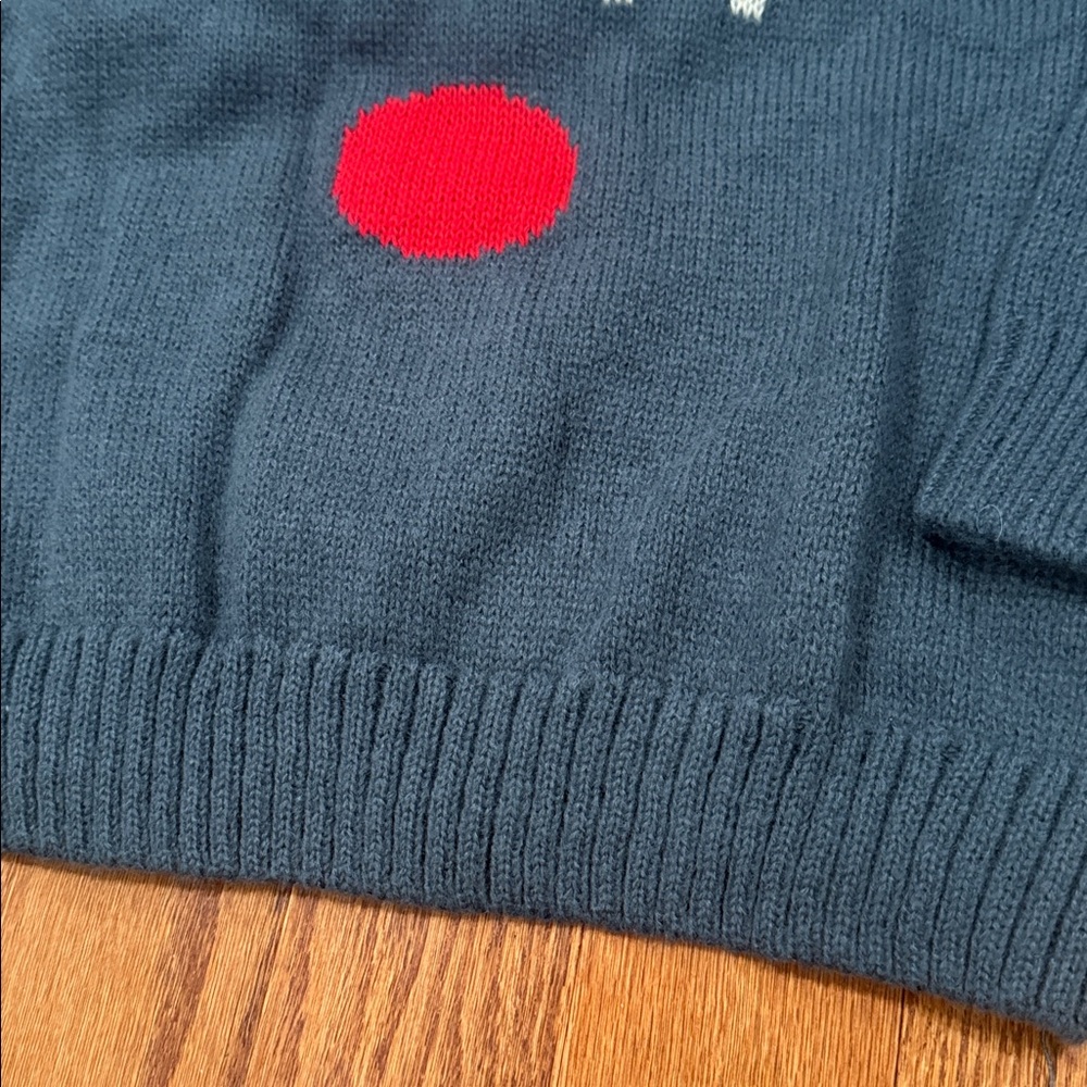 Red nosed Reindeer Christmas Sweater Glistening Antlers - Picture 10 of 15